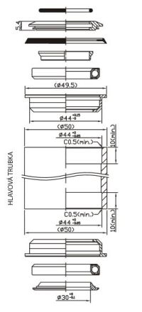 ŠOLJA VOLANA POLUINTEGRISANA FORCE AHEAD 1 1/8'' Al, black